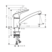 HANSGROHE Logis M31 120 mosogató csaptelep, egykaros, CoolStart, Eco, króm - gepesz.hu