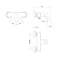 MOFÉM Mambo Pro zuhanycsaptelep, egykaros, Basic kézizuhannyal, króm - gepesz.hu