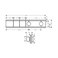 HANSGROHE RainSelect termosztát, 2 fogyasztóhoz, falsík alatti, króm - gepesz.hu