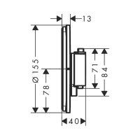 HANSGROHE ShowerSelect Comfort S termosztát, 2 fogyasztóhoz, falsík alatti, króm - gepesz.hu