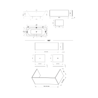 RAVAK Inspiration City Slim akrilkád, fehér, 180x80cm - gepesz.hu