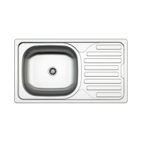 MOFÉM EVO2 1B1D mosogatótálca, 1 medence+csepptálca, inox, 760x435mm