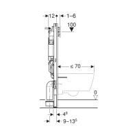 GEBERIT Duofix WC szerelőelem Sigma 12cm tartállyal, falba ép, szagelszívó csatl. - gepesz.hu