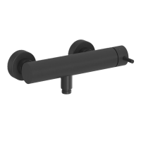 RAVAK NX 032.20BLM zuhany csaptelep, fali, egykaros, zuhanyszett nélkül, matt fekete - gepesz.hu