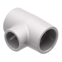 EKOPLASTIK PP-RCT szűkített T-idom, 50x40x50mm - gepesz.hu