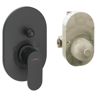 HANSGROHE Rebris S kád csaptelep, egykaros, falba süllyeszthető, matt fekete - gepesz.hu