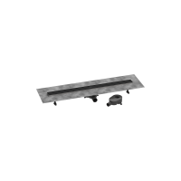 HANSGROHE RainDrain Go zuhanylefolyó szett, burkolható fedéssel, 1000mm, m.fekete - gepesz.hu