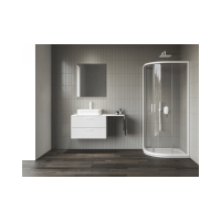 RAVAK Blix II NBLCP4-80 Sabina zuhanykabin, íves, krómhatású + Transparent - gepesz.hu