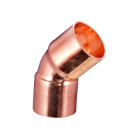 CONCEPT 5041 forrasztható réz ív, 45°, 2 tokos, 22mm - gepesz.hu