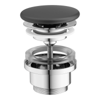 RAVAK Flat mosdó lefolyó, kerámia fedéllel, fix, matt fekete - gepesz.hu