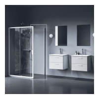 RAVAK BLIX II NBLPS-90 fix zuhanyfal, matt fehér + Transparent üveg - gepesz.hu