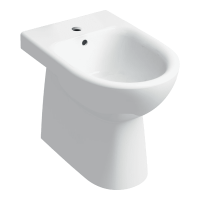 GEBERIT Selnova bidé, álló, falhoz illeszthető, csaplyukkal, túlfolyóval, 53cm - gepesz.hu