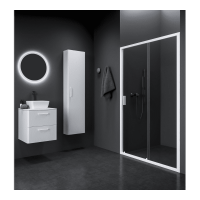 RAVAK BLIX II NBLDP2-110 zuhanyajtó, matt fehér + Transparent - gepesz.hu