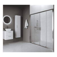 RAVAK BLIX II NBLDP4-160 zuhanyajtó, króm + Transparent - gepesz.hu