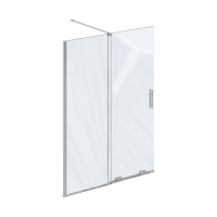 RAVAK Roll ROWI-140 kétrészes toló zuhanyajtó, króm + Transparent - gepesz.hu