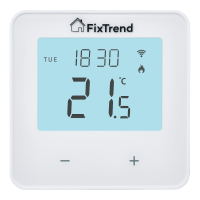 FixTrend Blue Line termosztát, vezetékes, nem programozható, LCD, 230V - gepesz.hu