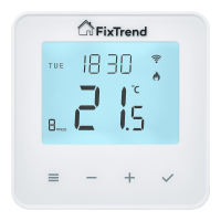 FixTrend Blue Line termosztát, vezetékes, programozható, LCD, 230V - gepesz.hu