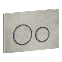 GEBERIT Sigma50 nyomólap, 2 vízmennyiséges, fekete króm/betonhatású - gepesz.hu