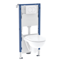 GEBERIT Duofix fali WC szerelőelem szett, tartály, fehér nyomólap, WC, ülőke, 112cm - gepesz.hu