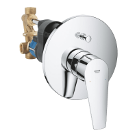 GROHE Bauedge kádtöltő- és zuhanycsaptelep, egykaros, falba süllyesztett, kpl, króm - gepesz.hu