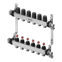 UPONOR Vario S 6 körös osztó-gyűjtő, áramlásmérővel, 1x3/4 - gepesz.hu