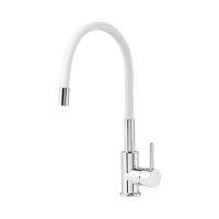 MOFÉM Infinite mosogató csaptelep, egykaros, álló, flexibilis kifolyó, fehér, (Evo X)