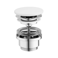 RAVAK Flat mosdó leeresztő szelep, fix, matt fehér kerámia fedéllel