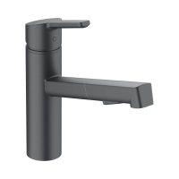 KLUDI M3 mosogató csaptelep, egykaros, álló, kihúzható zuhanyfejjel, matt fekete - gepesz.hu KLUDI M3 mosogató csaptelep, egykaros, álló, kihúzható zuhanyfejjel, matt fekete - gepesz.hu